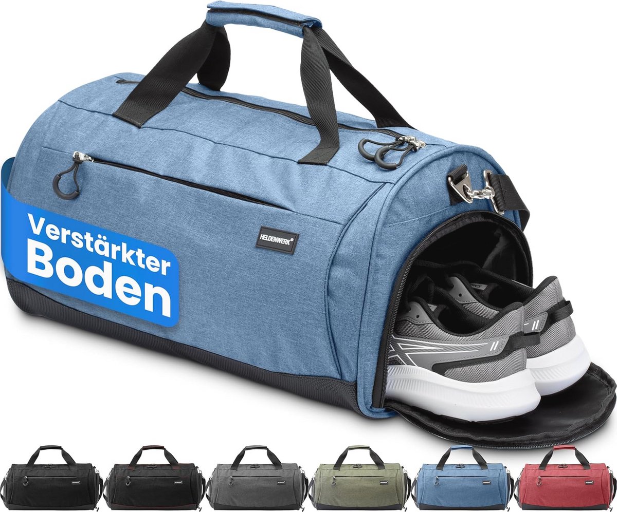 Sporttas met schoenenvak en nat vak voor training en reizen - Donkerblauw, 30L