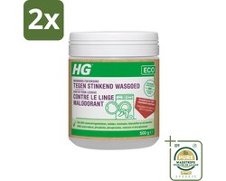HG Eco Wasmiddeltoevoeging tegen Stinkend Wasgoed 500 gr - Voordeelverpakking - 2 stuks - Stinkend wasgoed - Wasgeur