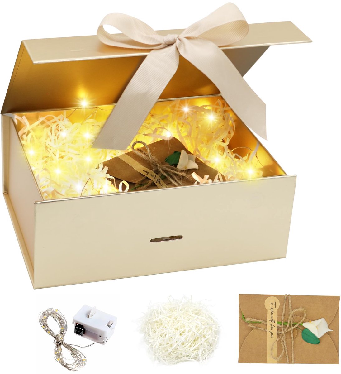 IMPERATORIS® 1 stuk Geschenk Doosjes met Deksel 31,2 x 27 x 8,8 cm - DIY Giftset/Geschenkdoos/Cadeau Doos - Papierkarton