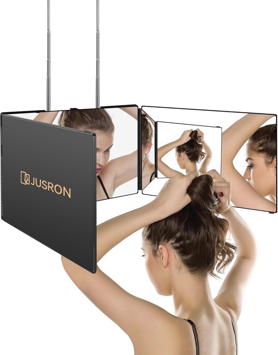 360 Graden Verstelbare Klapspiegel - Driedelige Make-up- en Scheerspiegel voor Thuis en Reizen