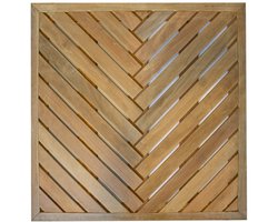 Intergard Vlondertegel 100x100cm hardhout (visgraat)