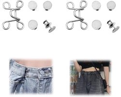 Aansluitbare Tailleverstrakker Set voor Perfecte Pasvorm - 2 paar broeken, Instelbare Taillegespverlenger zonder Naaien