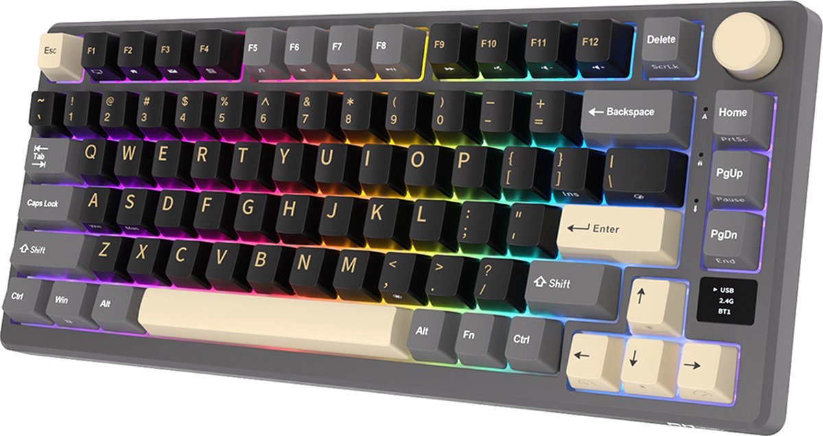 Royal Kludge RKM75 - Mechanisch Toetsenbord - Draadloos Toetsenbord - Gaming - Bluetooth - Display