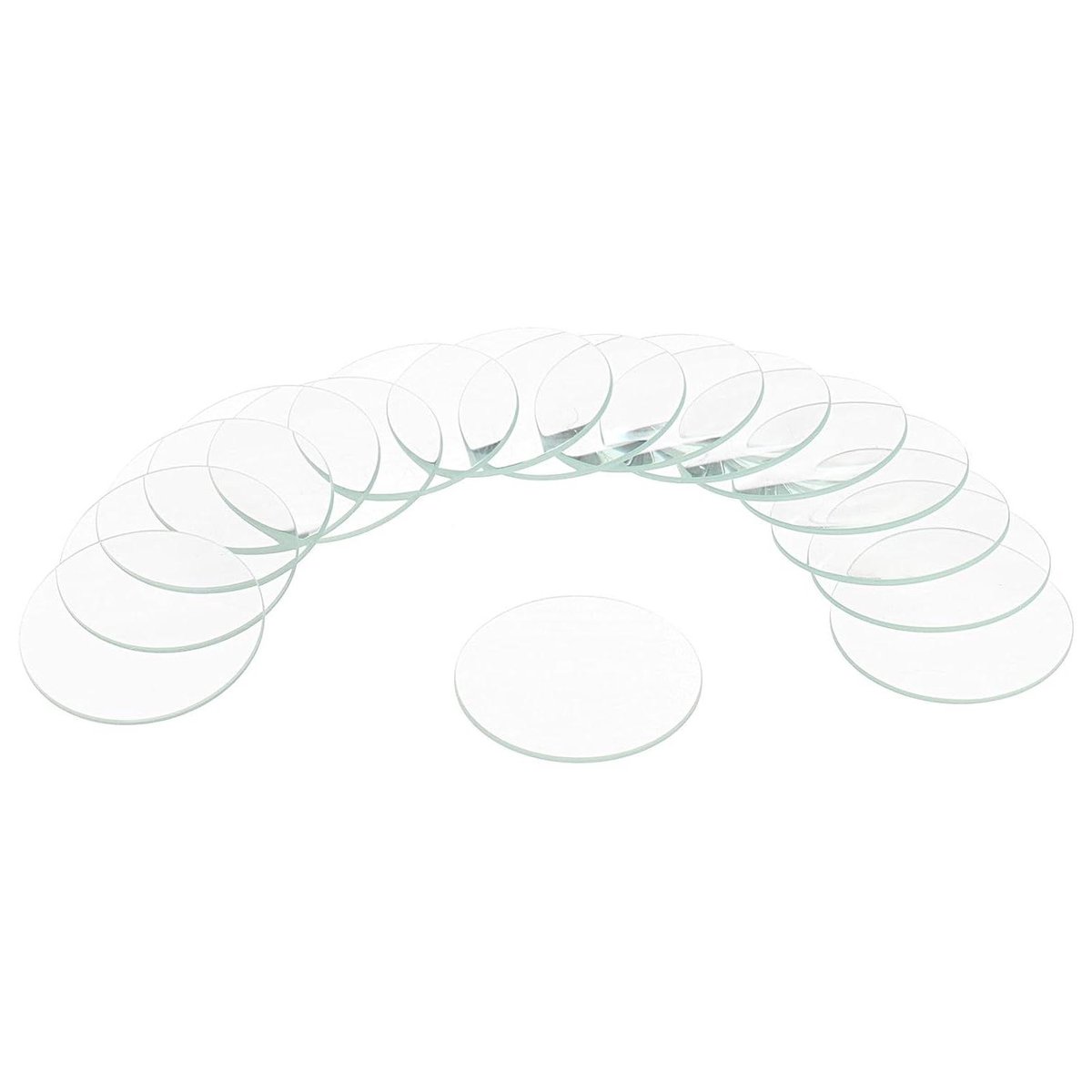 All4You - Set van 16 platte ronde horlogeglazen met kristallen lens 39,5mm x 1,5mm - Vervangende glazen voor horloges - Horlogemakers gereedschap.