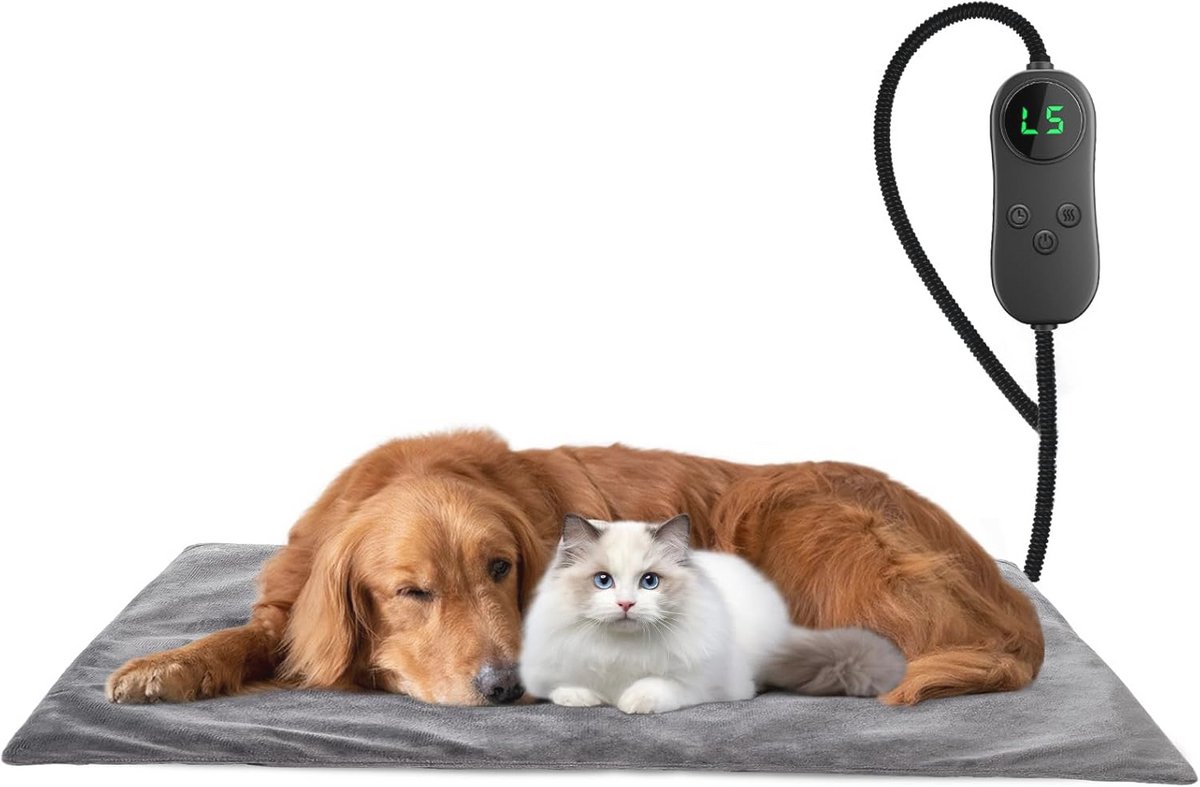 Warmtekussen voor honden 45 x 70 cm met instelbare timer en temperaturen