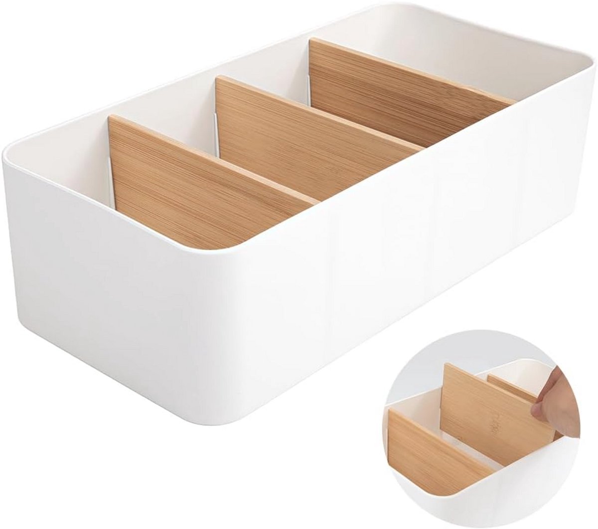 Multifunctionele Tafelorganizer met 4 Vakken voor Bureau en Telefoon