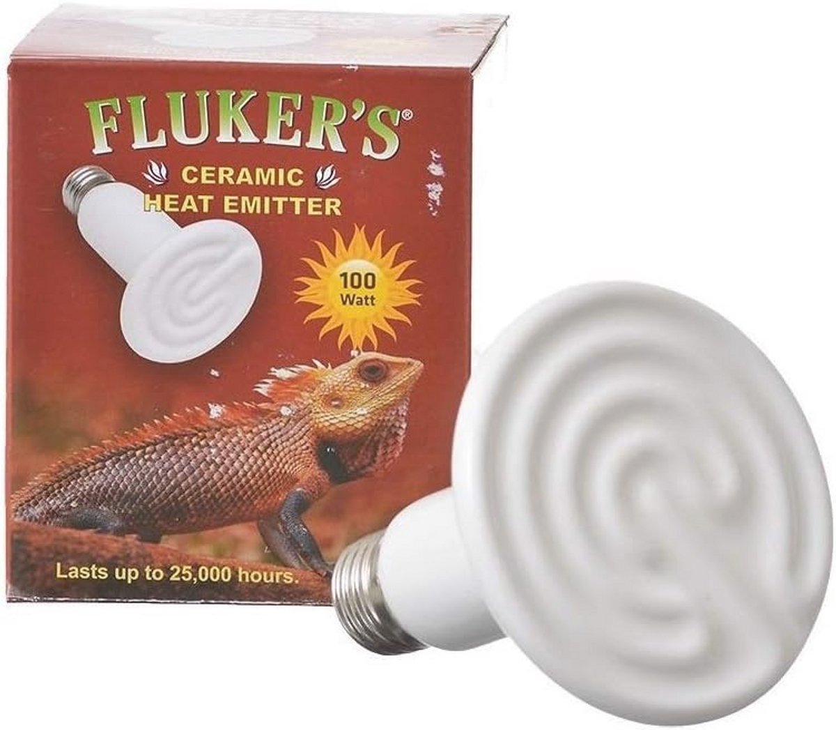 Keramische Warmte Emitter, Natuurlijke Infrarood Verwarmingslamp voor Reptielen, 100 Watt