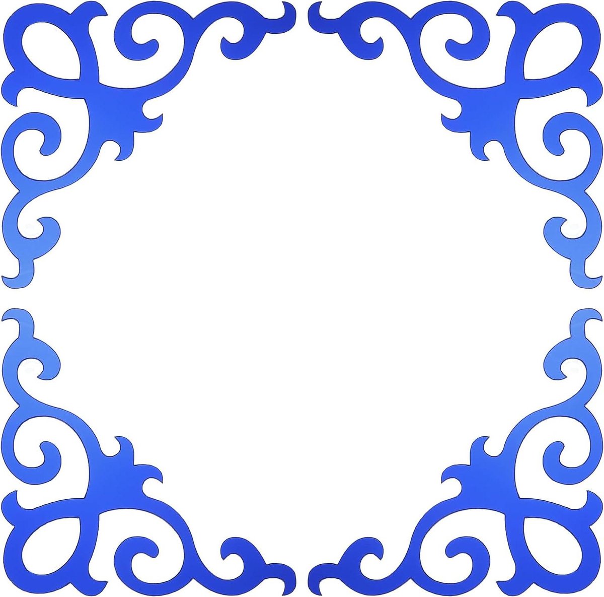 Allecta - Muurstickers, spiegeltegels acrylkabels hoekstickers - 8 stuks - Donkerblauw - Slaapkamer Huis Achtergronddecoratie