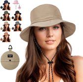 Chapeau Bob Unisexe Double Face Imprimé Léopard / Gaze Blanche, Coton Lavé, Tour De Tête 56 Cm