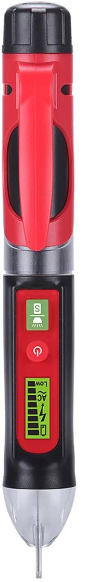 Contactloze Spanningsmeter met Display en Zaklamp - AC Stroomtester 12V-1000V
