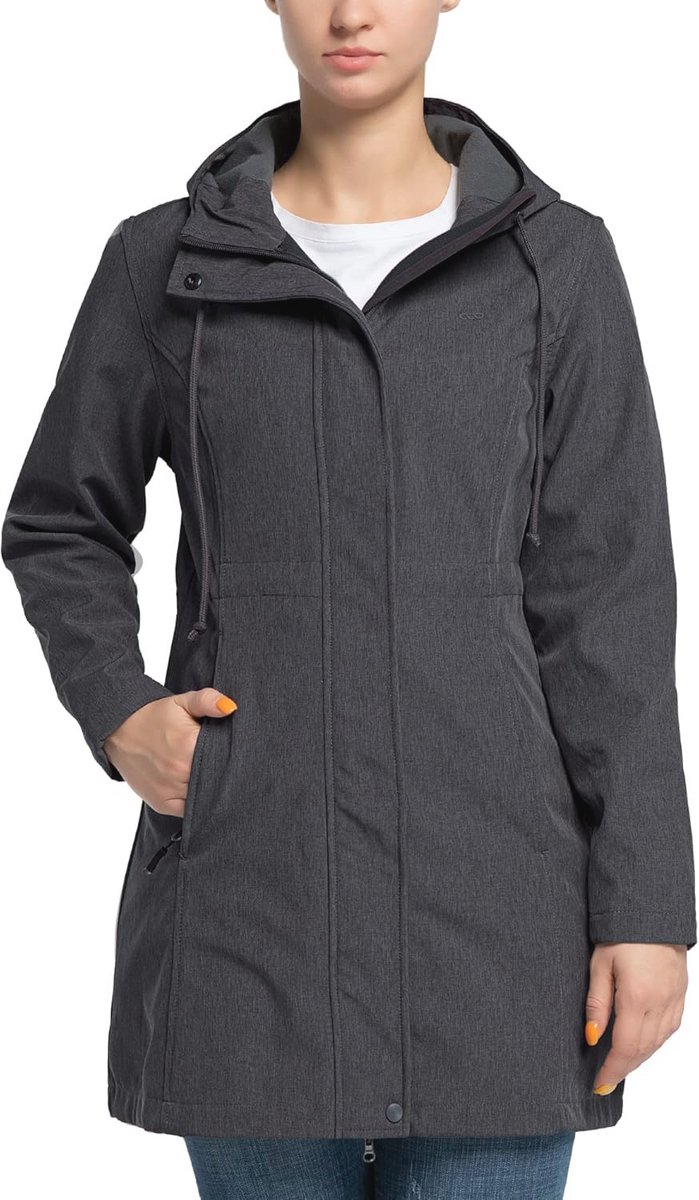 Dames Softshelljas - Lichte Regenjas en Functioneel Windjack met Capuchon