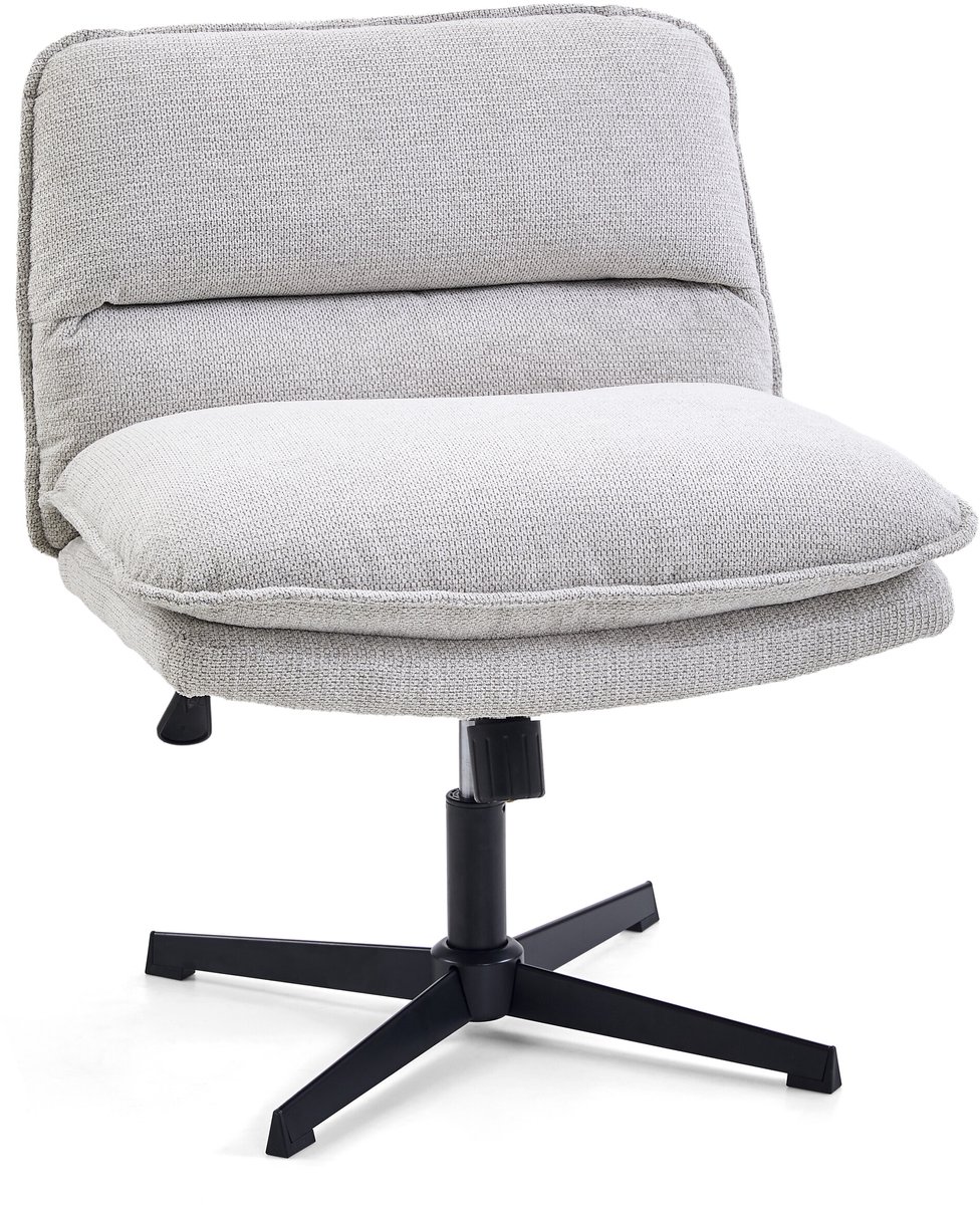 Draaistoel kruislings zitten / loungestoel Criss Cross 20 stof lichtgrijs hjh LIVING