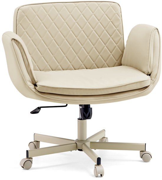 Bureaustoel kruisbeenszit / draaistoel Criss Cross 10 PU beige hjh LIVING