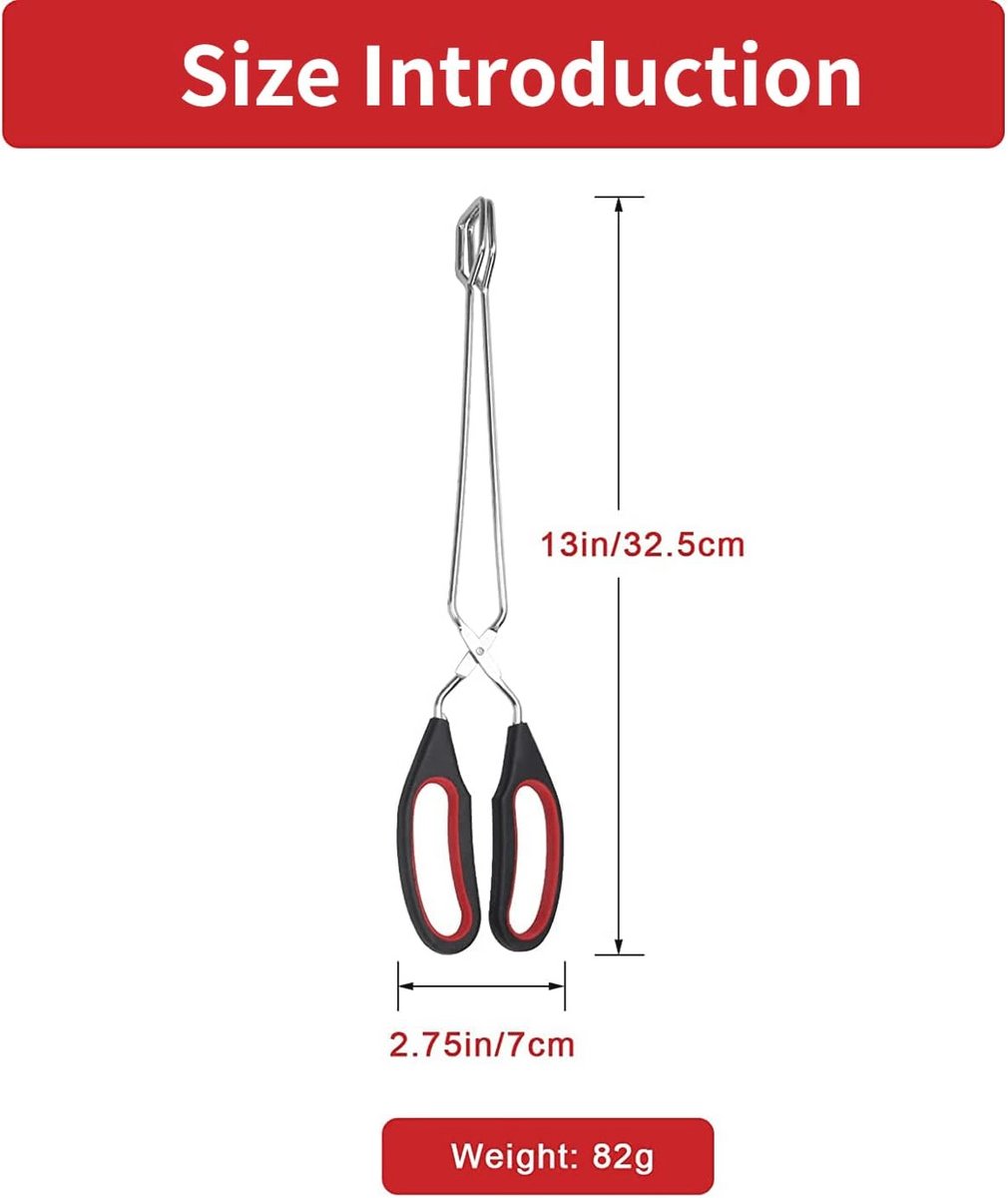 Multifunctionele Roestvrijstalen Kookschaartang van 30 cm voor Barbecue en Keuken