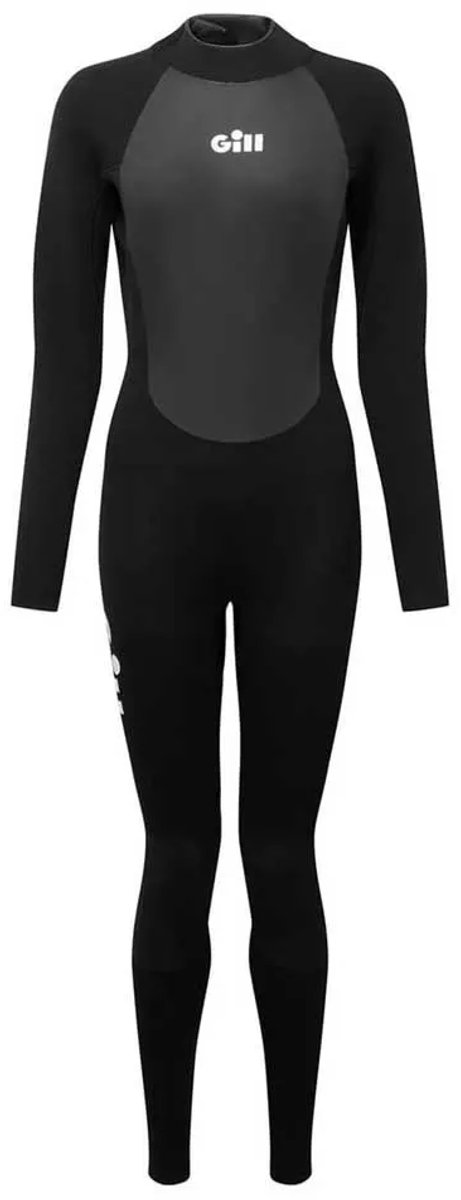 2025 Gill Dames Pursuit 4/3mm Rug Ritssluiting Wetsuit - Black