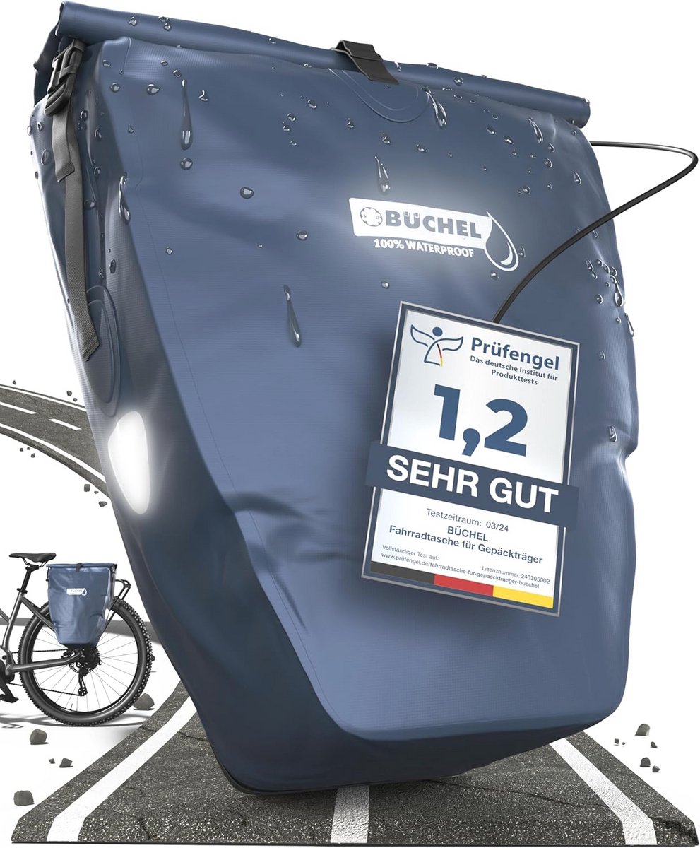Waterdichte Fietstas voor Bagagedrager met Handvat en Schouderriem - Flexibel en Eenvoudig te Bevestigen
