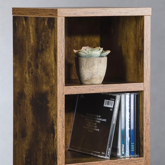 Staand CD/DVD Rek met 6 Planken in Bruin - Perfect voor Compacte ...