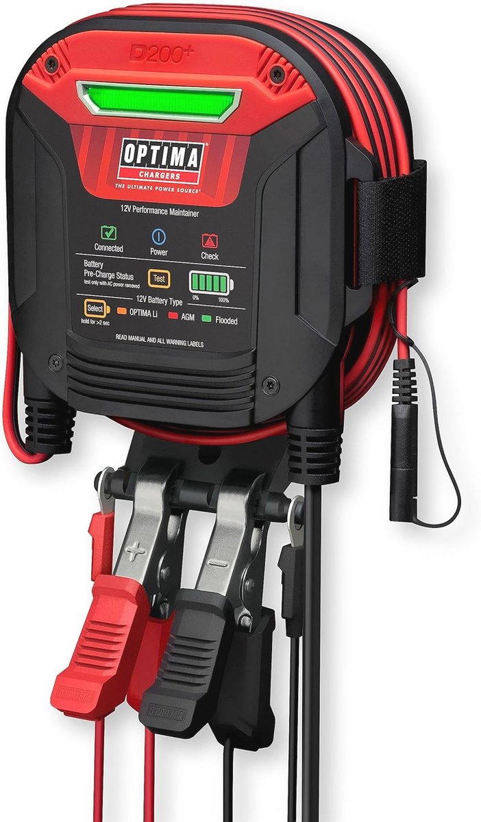 Batterijhouder en Lithium oplader voor 12V accu's - Ondersteunt Lithium, AGM, en Meer