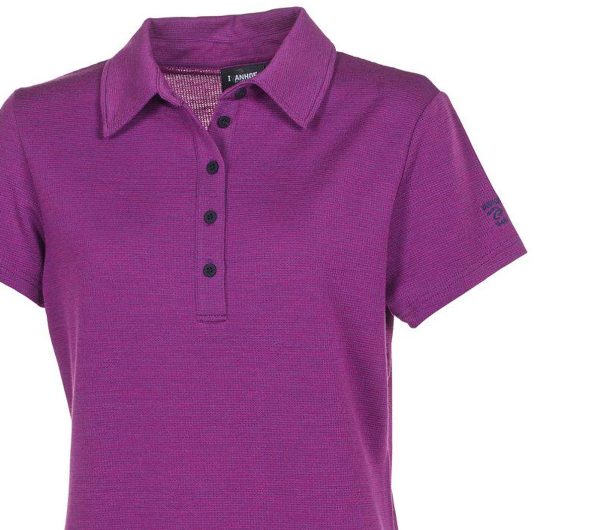 Ivanhoe poloshirt Evin Purple voor dames van Merino en Tencel - Paars