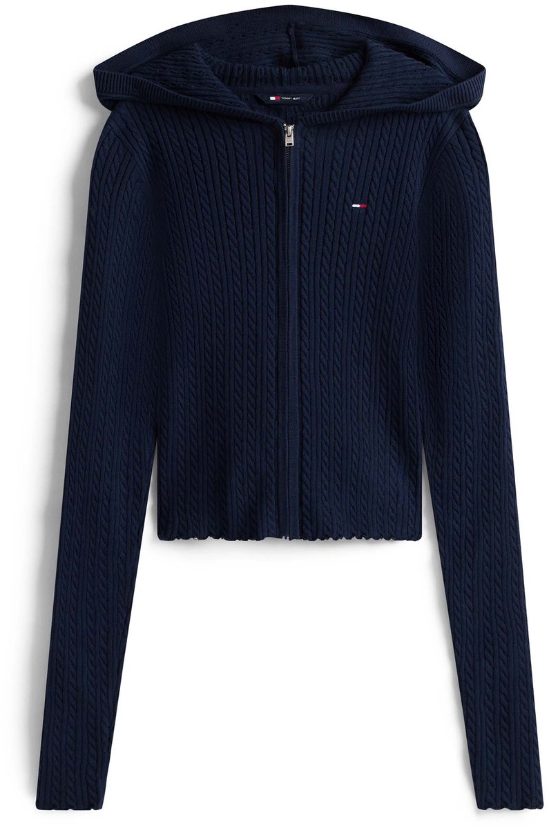 Tommy Jeans Trui Tjw Essential Zipper Fashion Wear Vrouwen Blauw