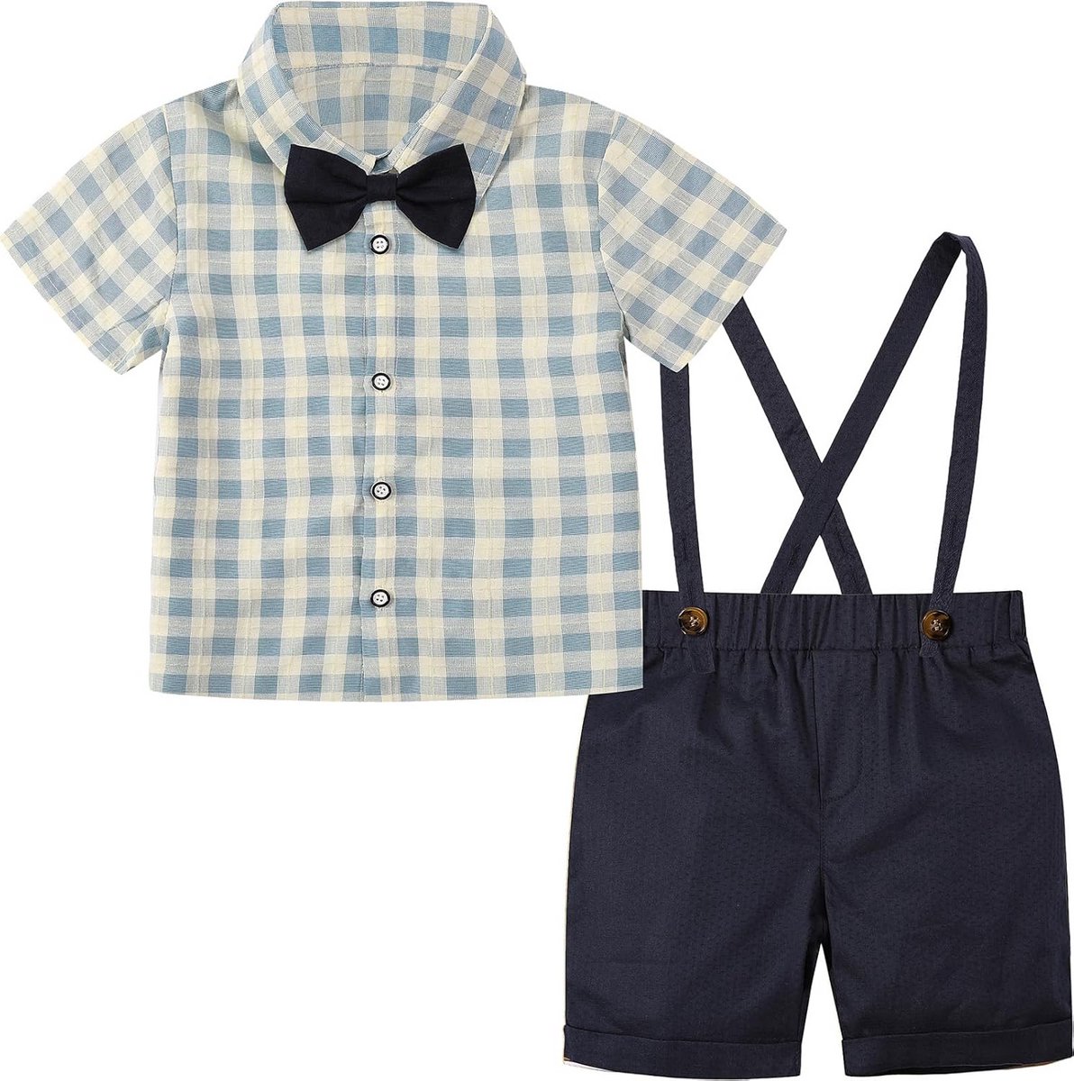 Baby Jongen Gentleman Kleding Set 3-Delig Mintgroen Maat 1-4 Jaar