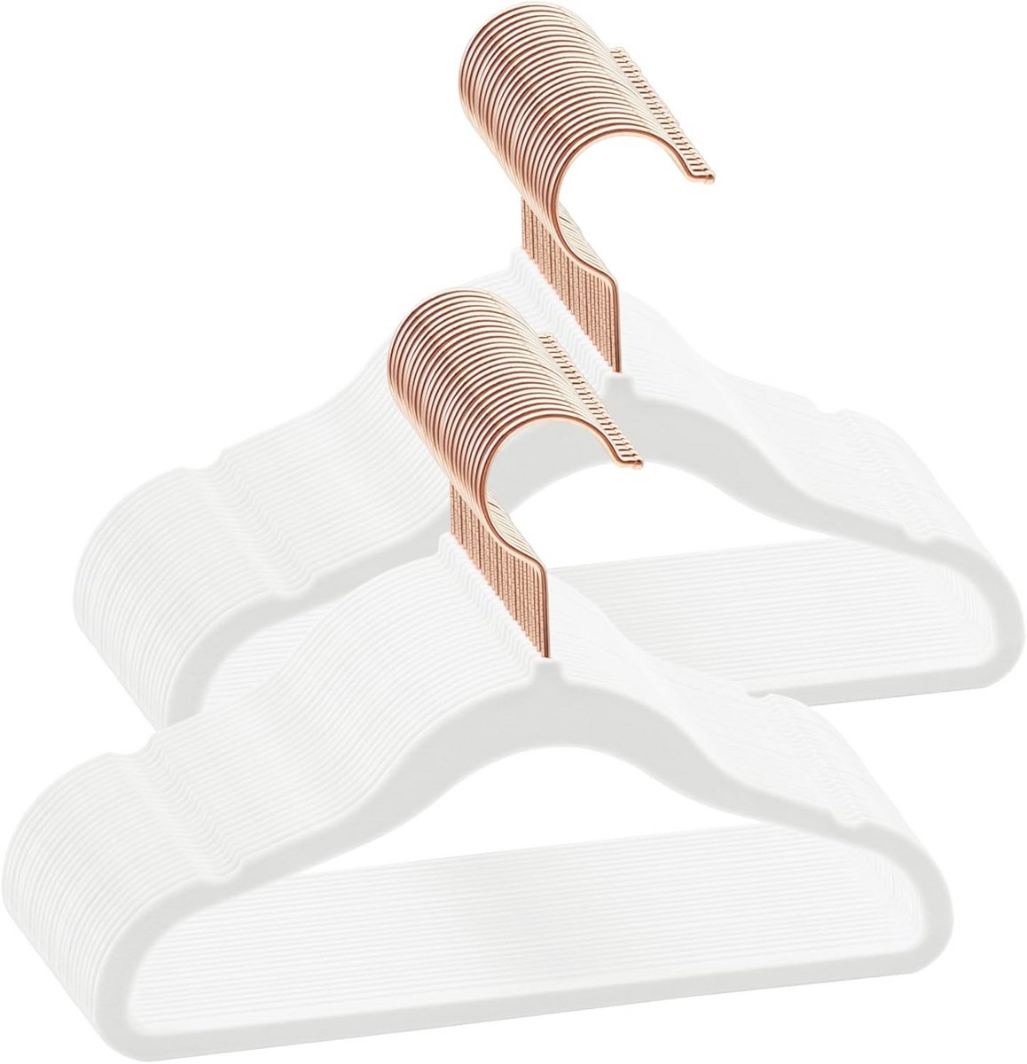 Fluwelen Kinderkleerhangers 50 Stuks - Antislip, Duurzaam & 360° Draaibare Haak