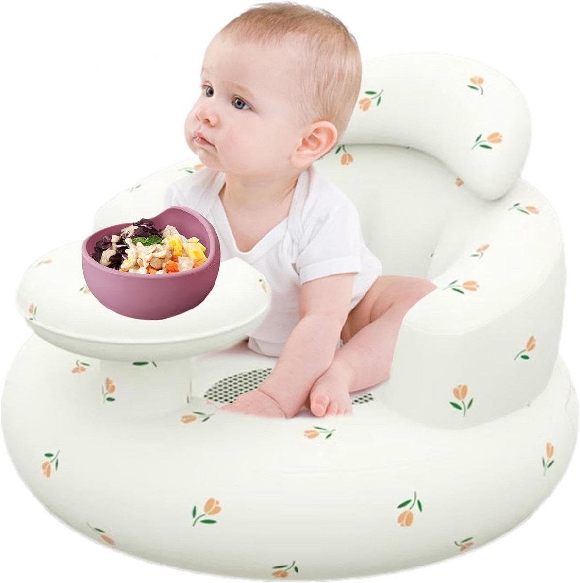 Opblaasbare Baby Stoel voor Zittraining en Ondersteuning (3-36 Maanden)