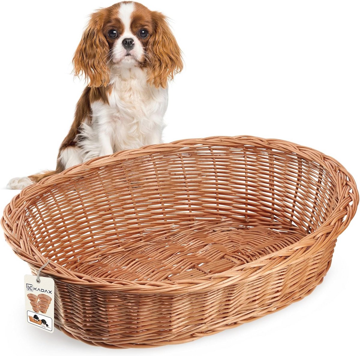 Natuurlijke honden- en kattenligstoel, comfortabel dierenbed voor rust en ontspanning (11x50x38cm)