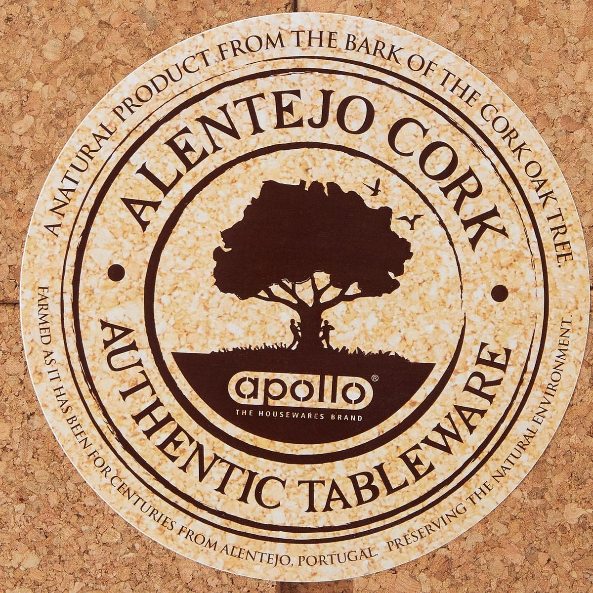 Cork Placemat and Coaster Set - 4 Piece Dining Accessory