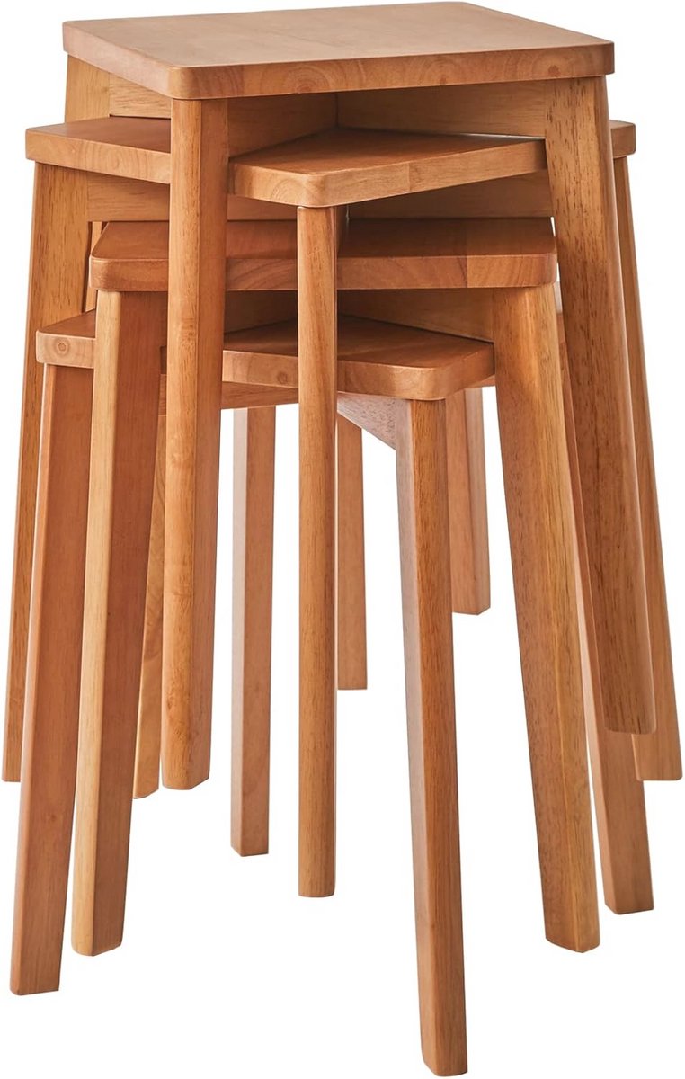 Set van 4 Houten Stappenstoelen voor Eetkamer en Keuken