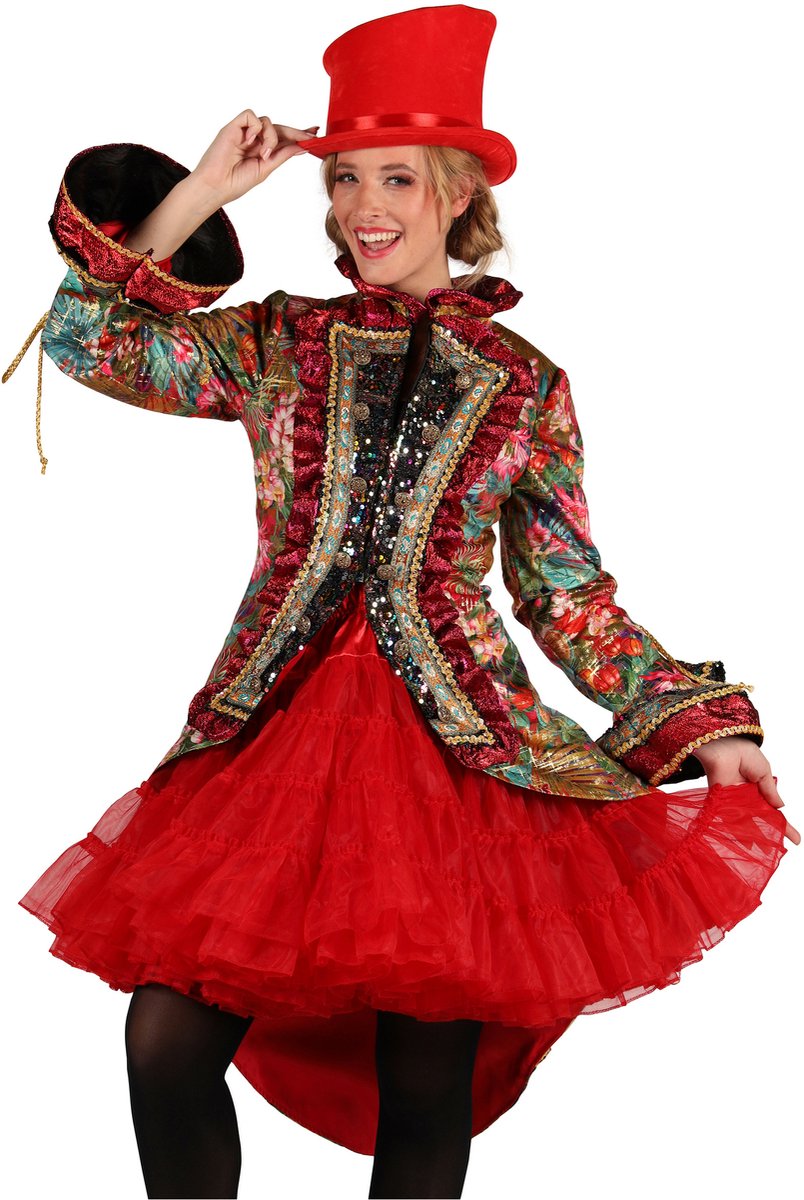 Thetru Carnavalsjas Dames - Carnevale Fiësta Flowers - Maat XXXL