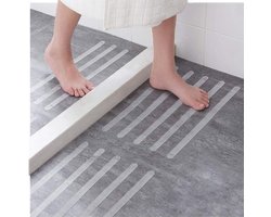 Antislip douchestrips, verpakking van 24 stuks, waterdichte zelfklevende strips, geschikt voor badkamers en zwembaden, supersterke hechting, lange levensduur en duurzaamheid.