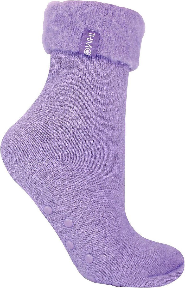 Warme Fleece Bedsokken voor Dames met Handgrepen en Antislip Grip