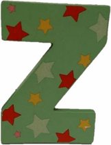 Decoratieletter - Z - Hout - 7cm - Groen