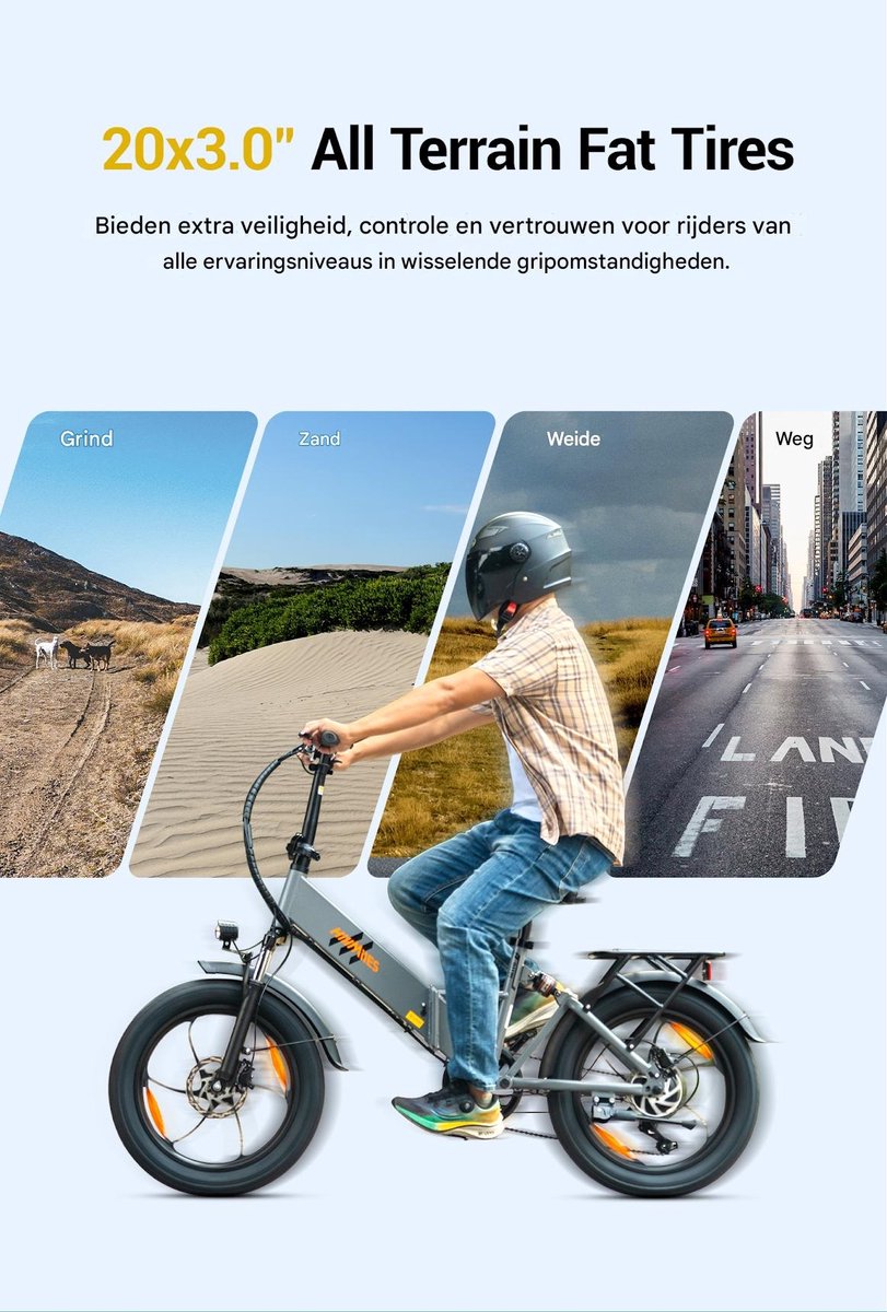 Hillmiles Mile 2 Elektrische fiets - Actieradius 60km - Verwijderbare batterij 36V13Ah - Motor 250W - Shimano 7 versnellingen - 20 Inch opvouwbare City Commuter E-Bike - Blauw – foto 6