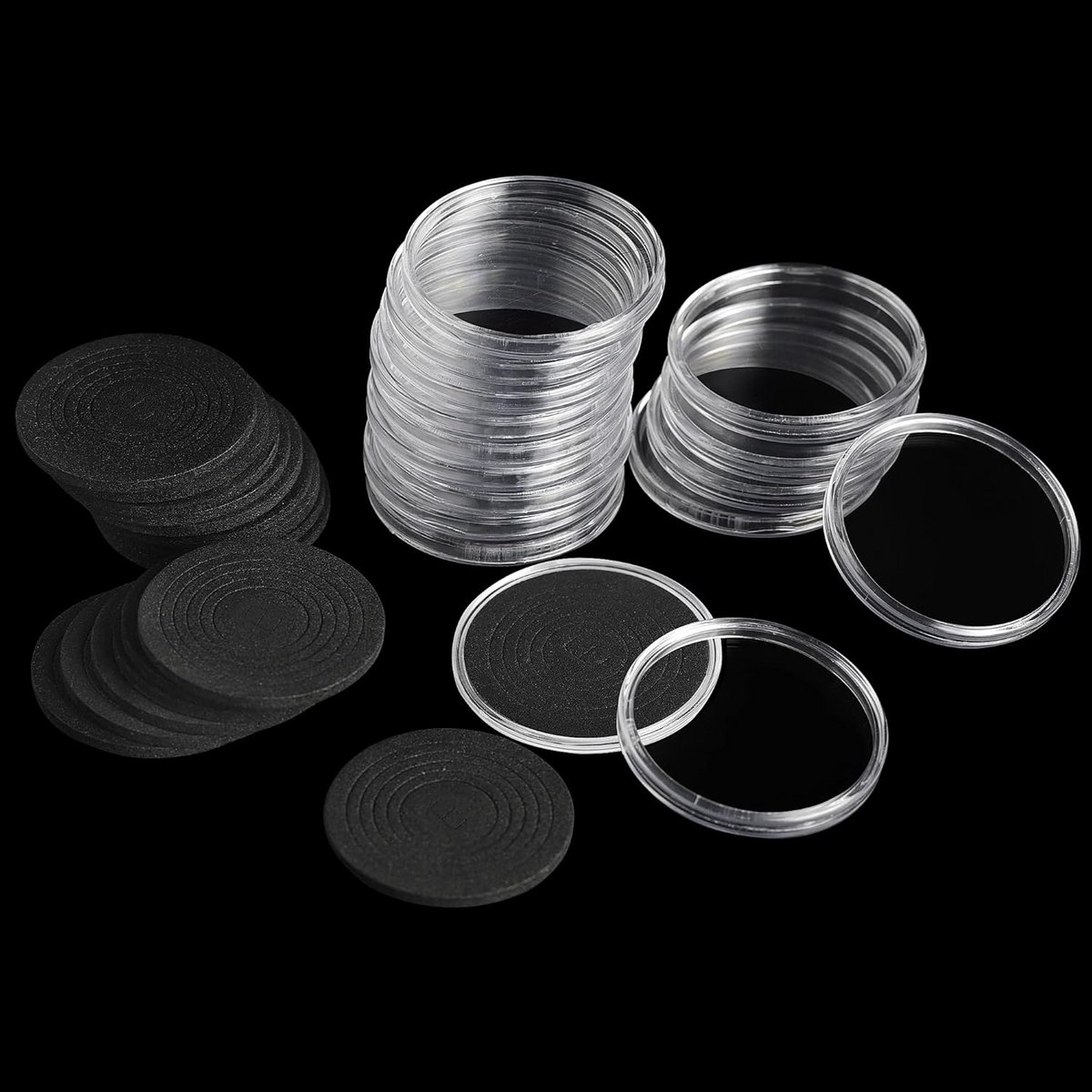 20 Sets Coin Capsules met Verstelbare Bescherming - Ideaal voor Muntverzameling