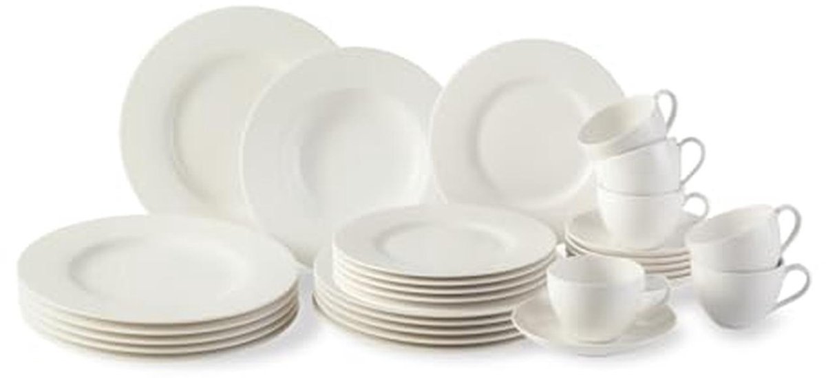 Combi Set 30-delig Basic White - Elegante Servies voor Elke Gelegenheid