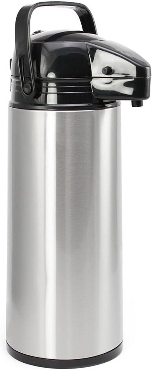 Thermoskan met Pompsysteem 1.9L - RVS Dubbelwandig voor Warm & Koud