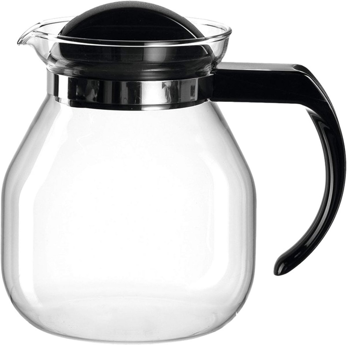 Glazen Theepot 1 Liter met Deksel - Hittebestendig & Vaatwasmachinebestendig