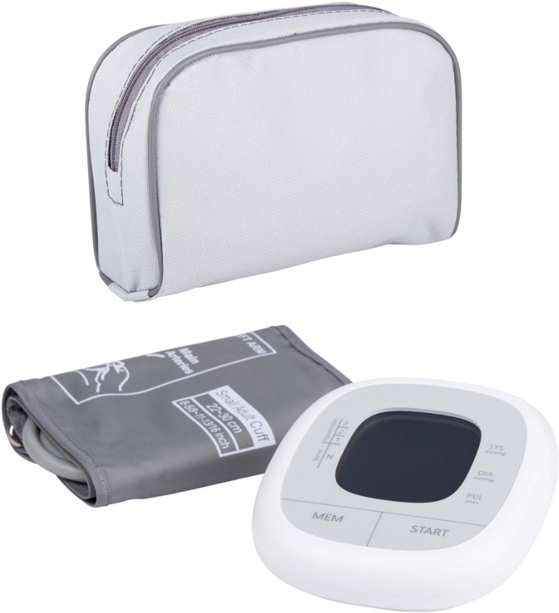 Grundig Bloeddrukmeter Bovenarm - Bloeddruk en Hartslag - LCD Scherm - Incl. Manchet - Wit