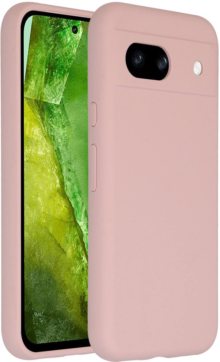 Accezz Hoesje - Geschikt voor Google Pixel 8a - Liquid Silicone Backcover - Roze