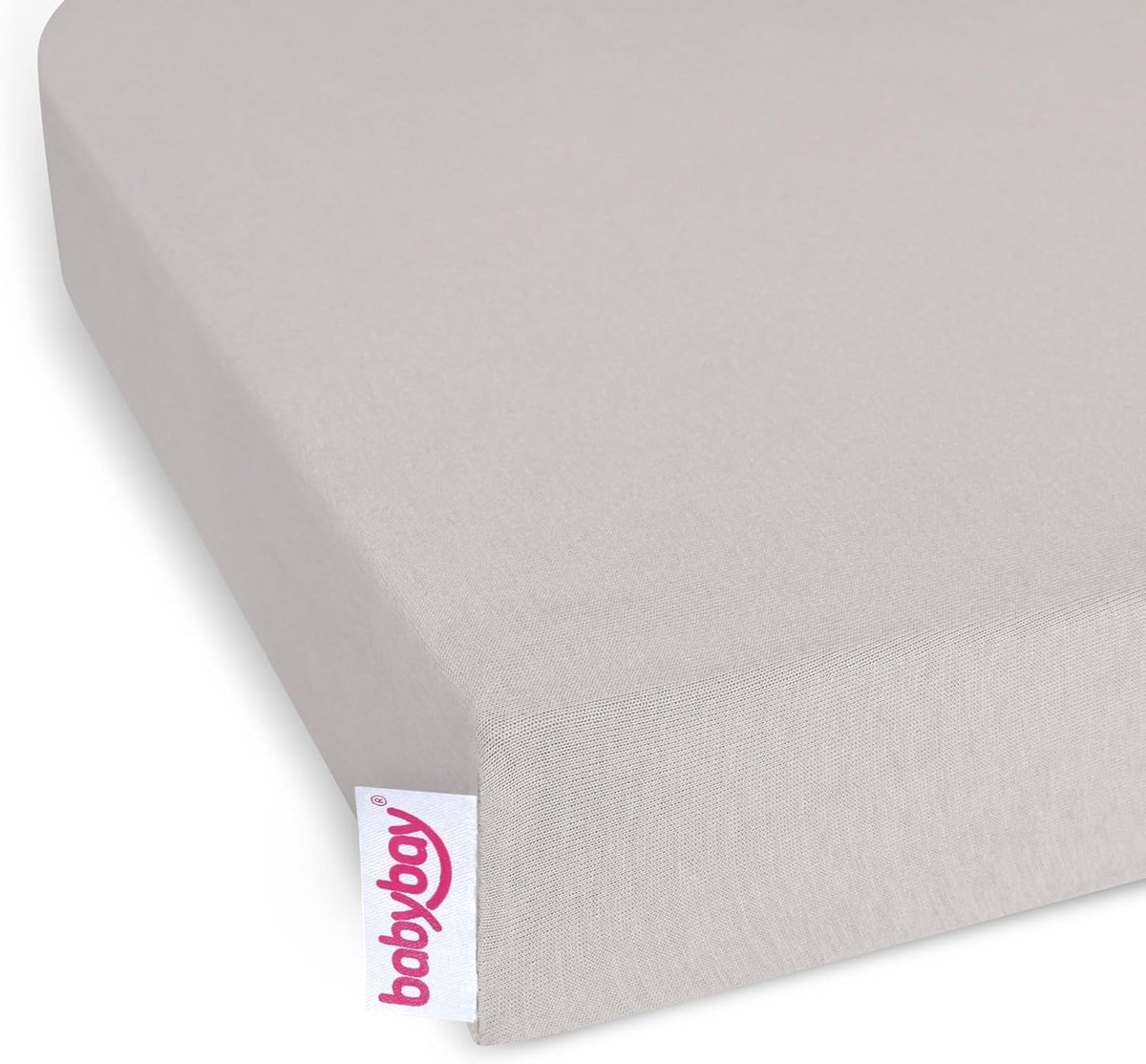Jersey Hoeslaken met Waterdichte Onderlaag voor Babybedjes, Beige, 81x42 cm