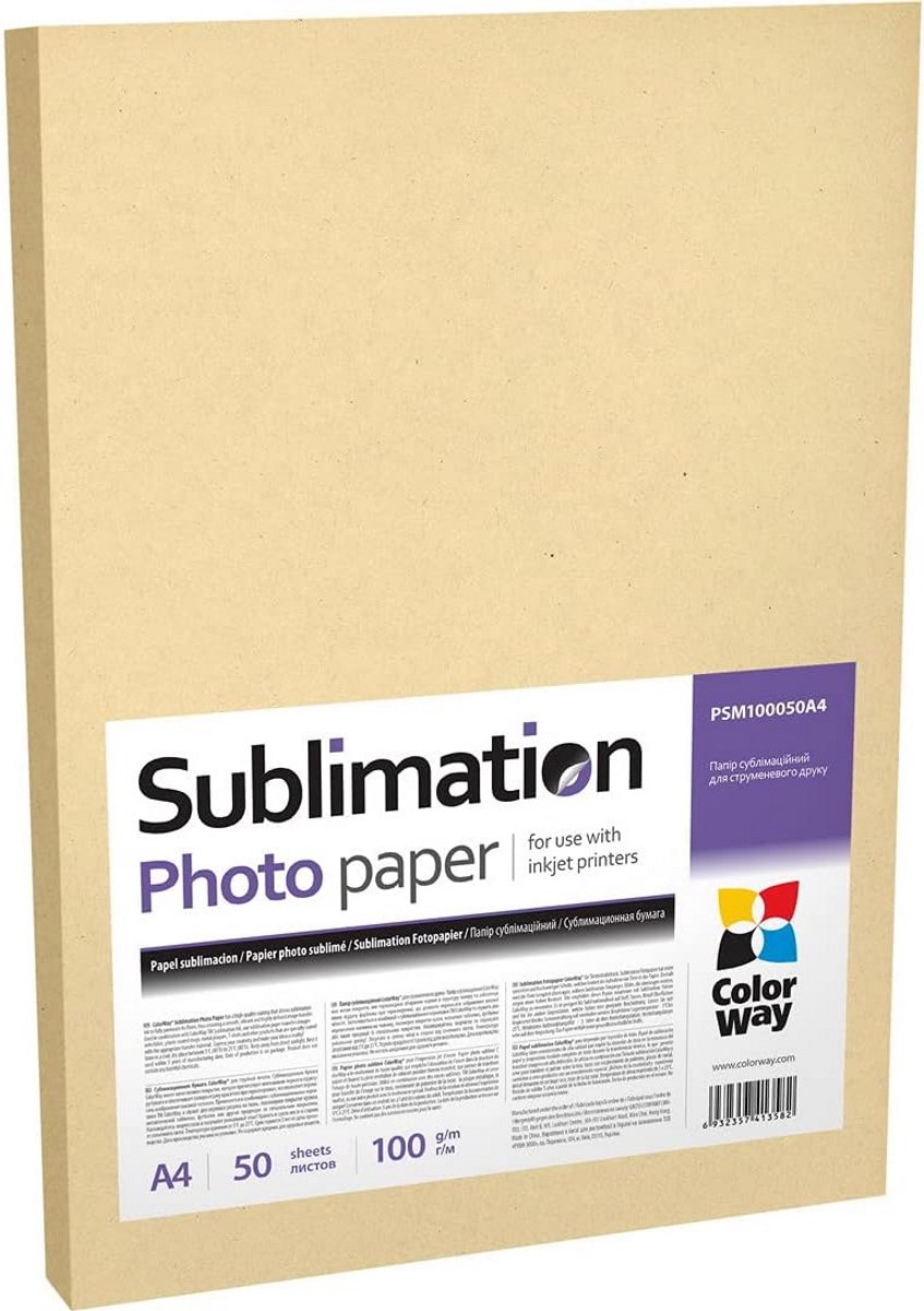 Sublimatie Fotopapier DIN A4 - 50 Vel - 100 g/m² voor Levendige Transfers