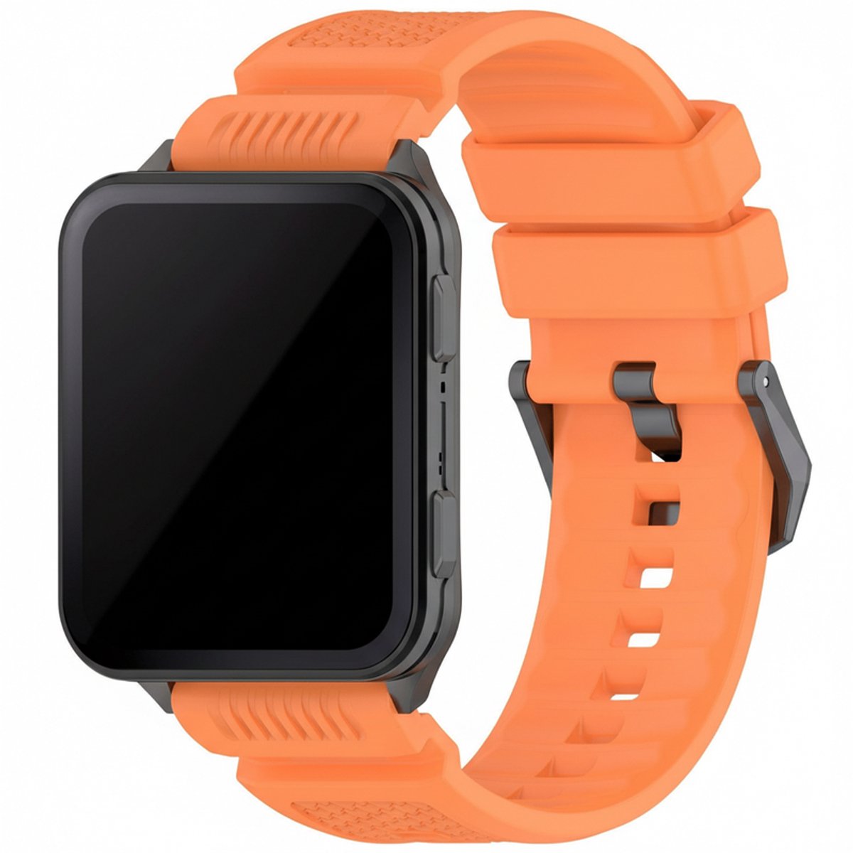 Siliconen bandje - geschikt voor Garmin Venu X1 - gespsluiting - oranje