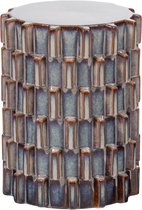 WOOOD Axu Decoratieve Bijzettafel - Keramiek - Grijsblauw - 45x35x35