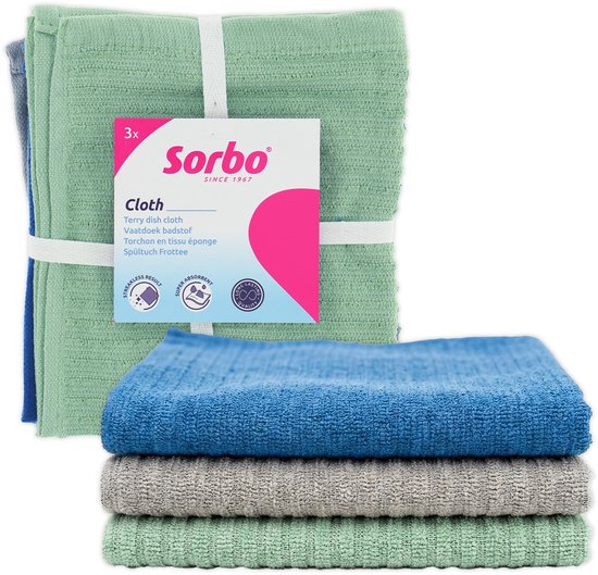 Sorbo Torchons éponge 35 x 35 cm 3 pièces