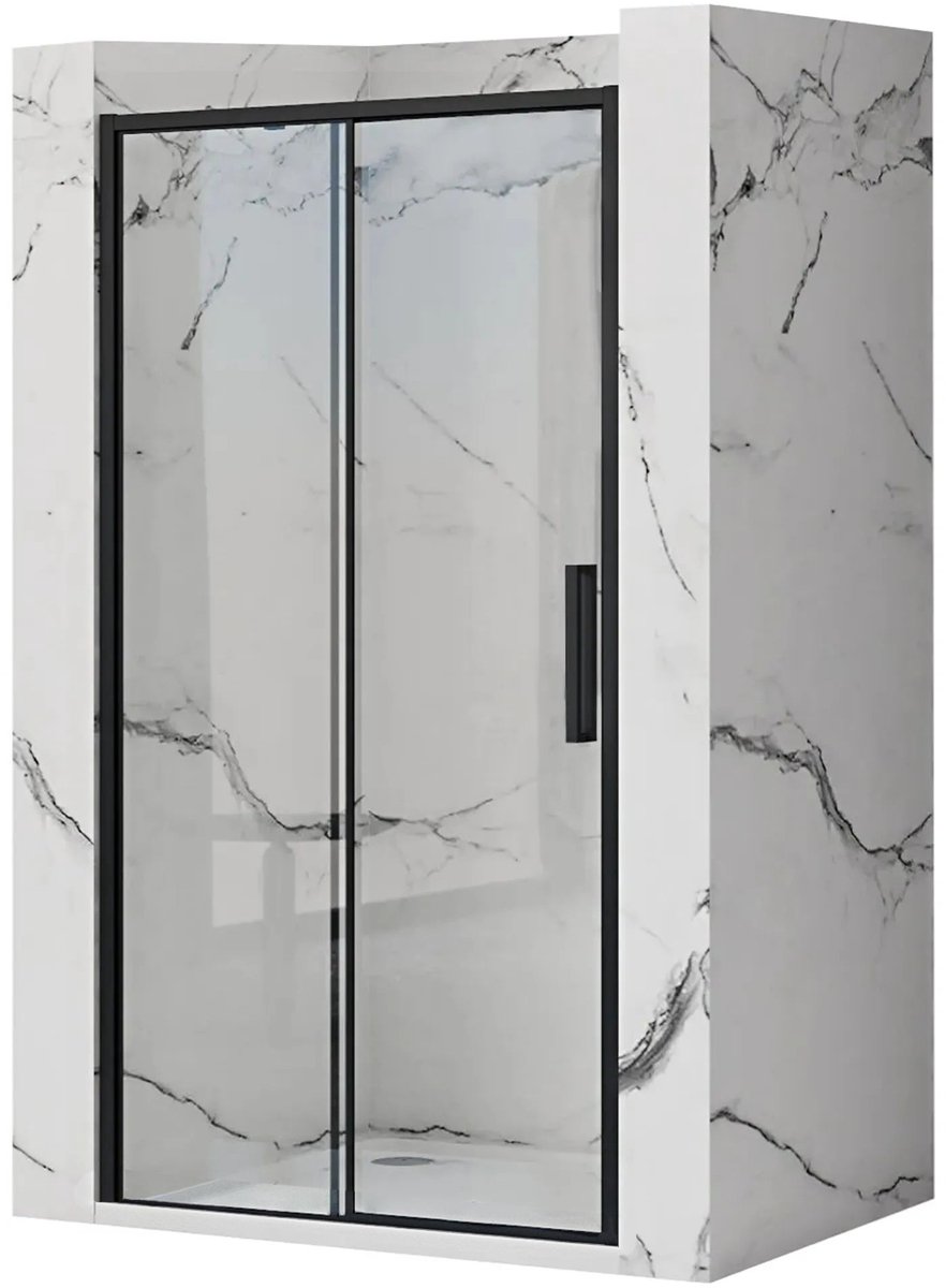 Rea Rapid Slide - Douchedeur - Zwart - 120 - 2,5X121X195Cm