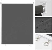 Rolgordijn Verduisterend 160x240cm - Donkergrijs - Waterdicht & UV-Bescherming 80% - 1 Stuk