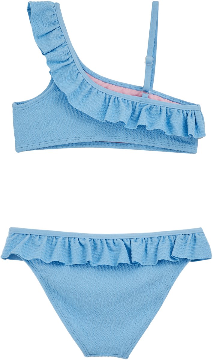 WE Fashion Meisjes bikini met structuur en ruches — afbeelding 2