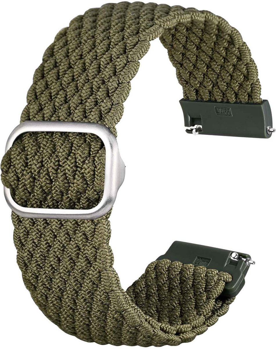 Rekbare Nylon Horlogeband - Gevlochten en Verstelbaar met Snelsluiting